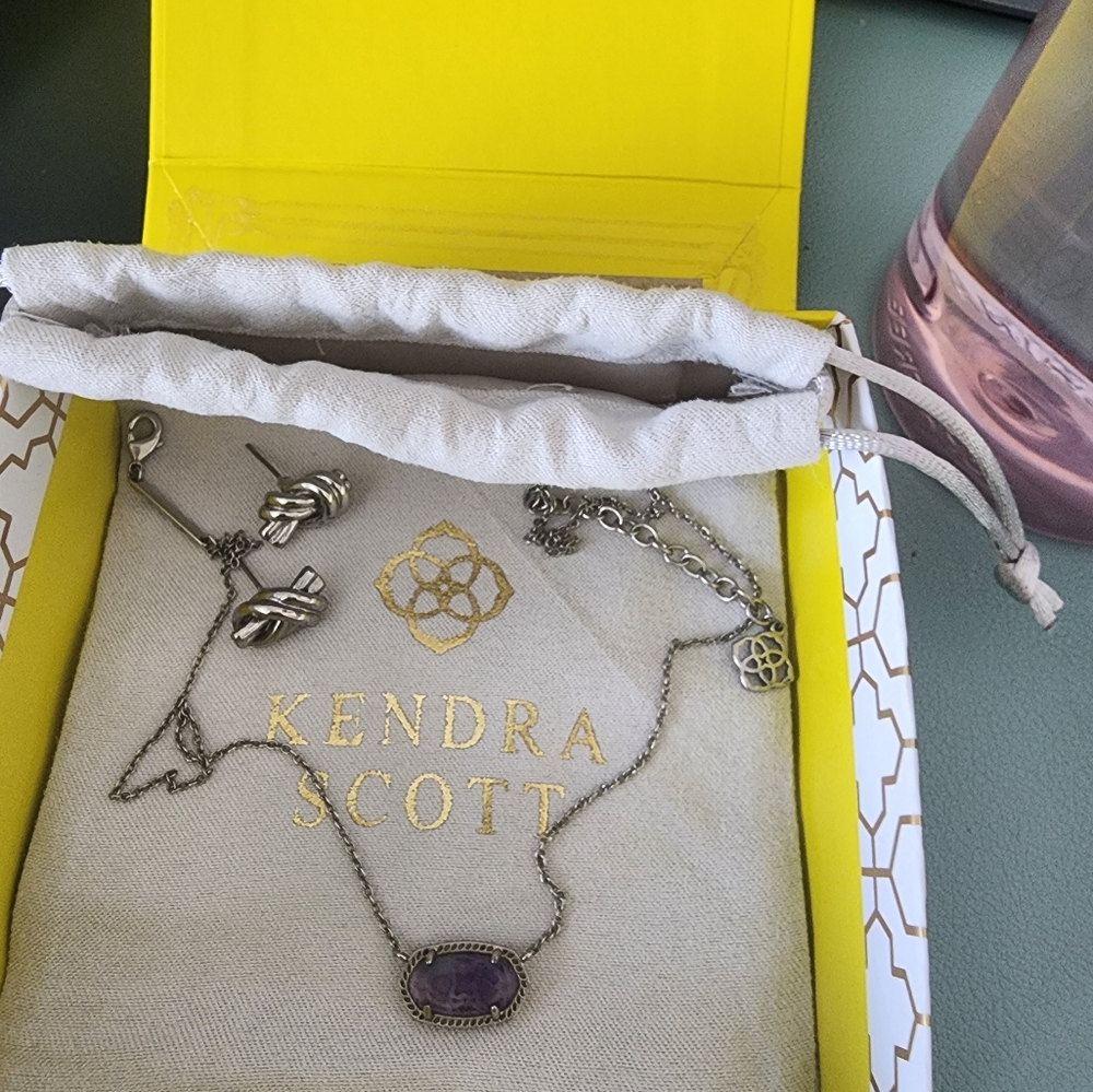 Kendra Scott  necklace  and  Ann taylot earrings